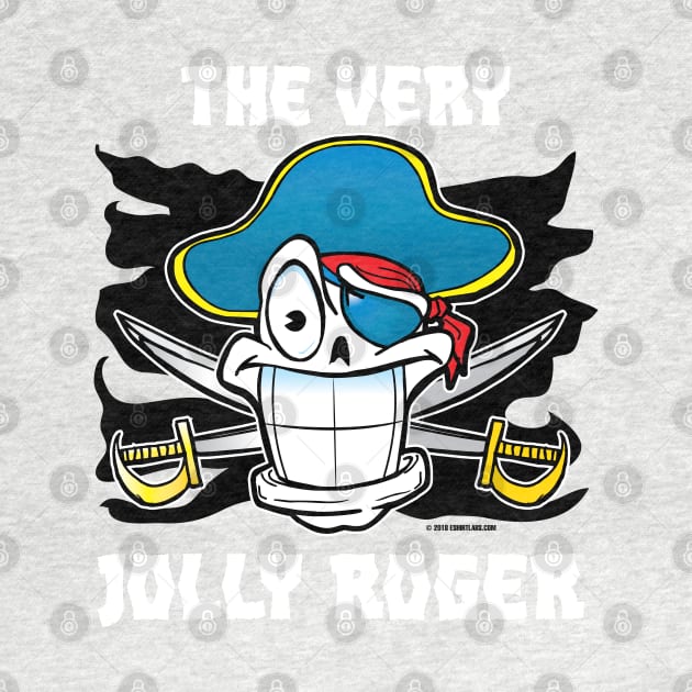 The Very Jolly Roger Pirate Skull Cartoon by eShirtLabs